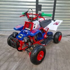 Mini Banshee ATV suspension system close-up