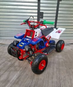 Mini Banshee ATV suspension system close-up