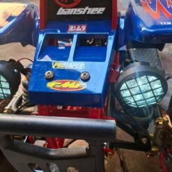 Mini Banshee ATV suspension system close-up